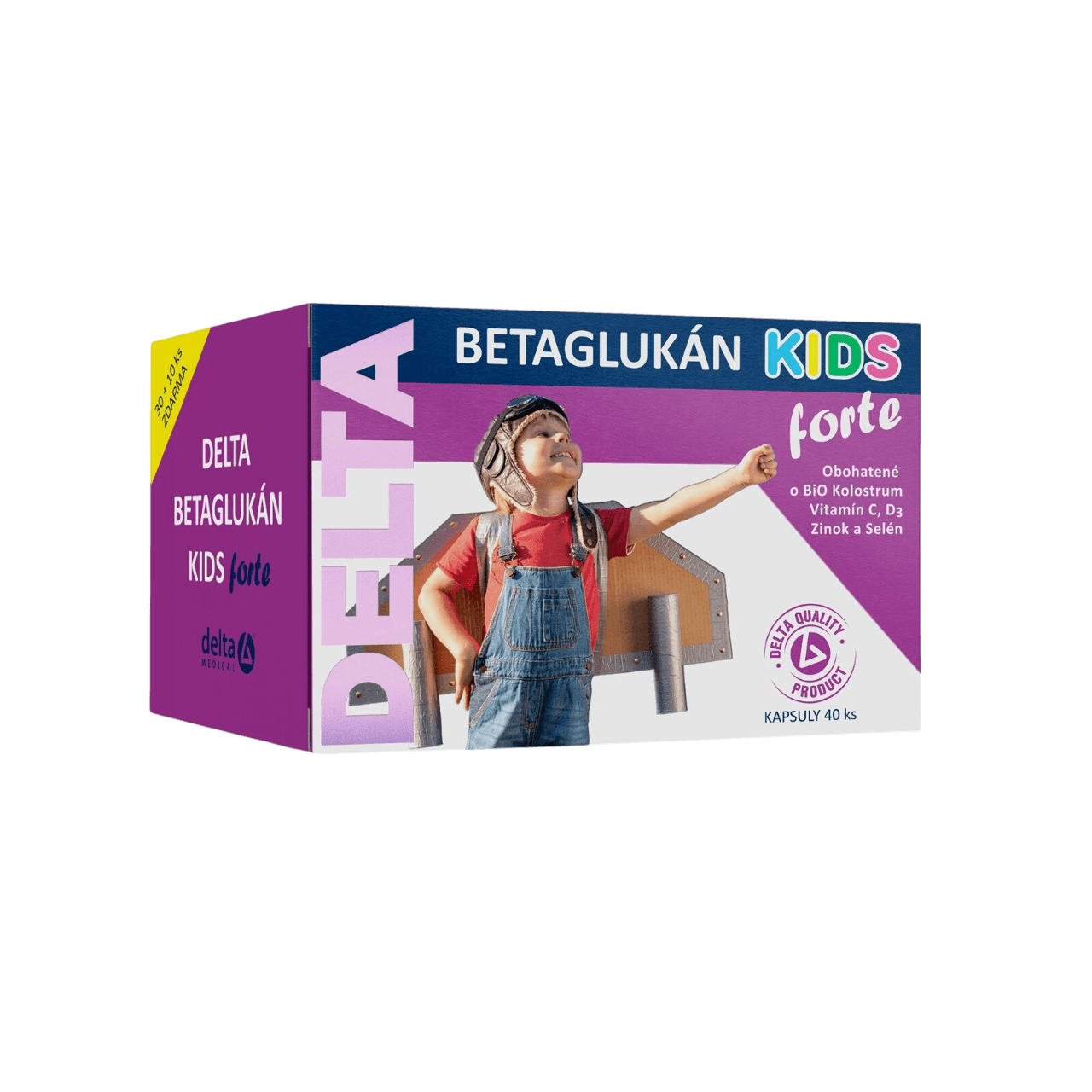DELTA BETAGLUKÁN KIDS forte 40 ks